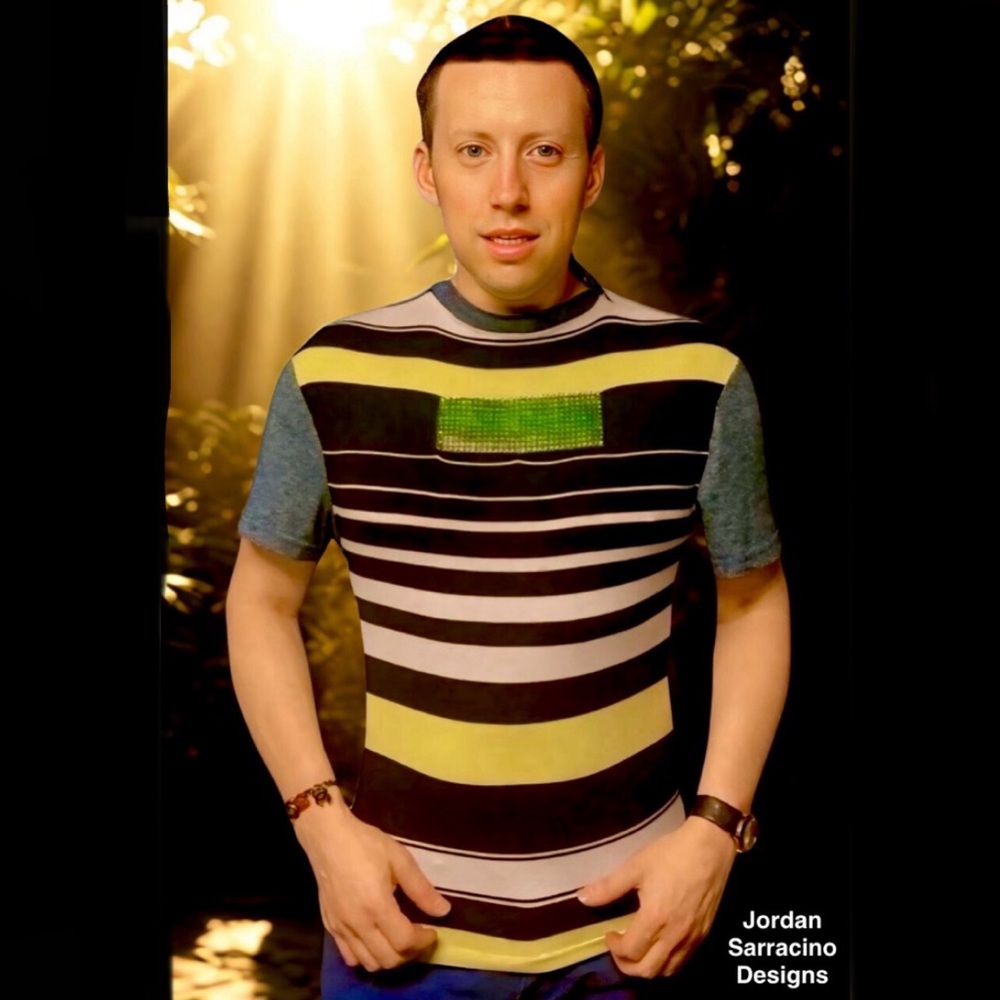 Tailored Striped Knit Summer Shirt 2023 Jordansarracinodesigns